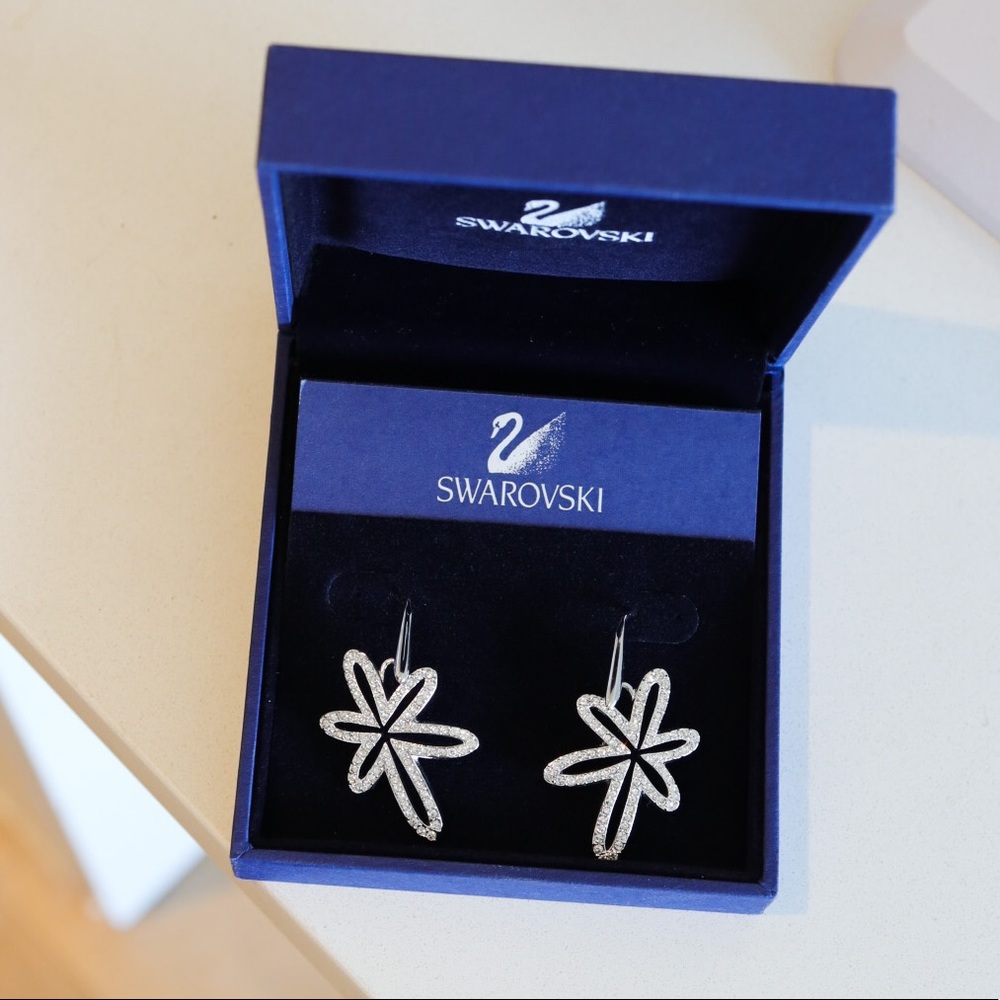 Pre-Owned Swarovski Flower Earrings (piece from 2006)